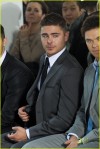 Actor Zac Efron attends the Calvin Klein Men’s fashion show during 2011 February New York City Fashion Week.